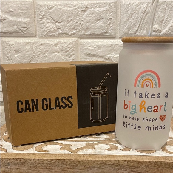 Teacher Gift Glass Tumbler with Straw - Picture 3 of 3